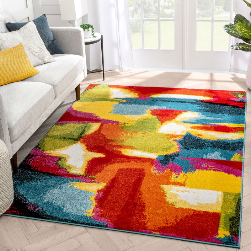 Latitude Run® Brooksville Abstract Multicolor Area Rug & Reviews Wayfair